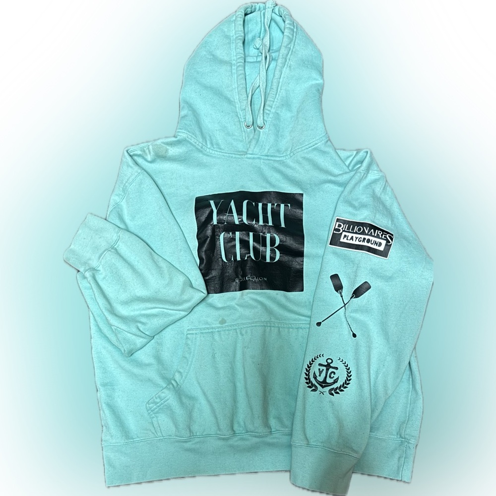 Yacht Club Collection Men's Mint Green Hoodie | Sz L